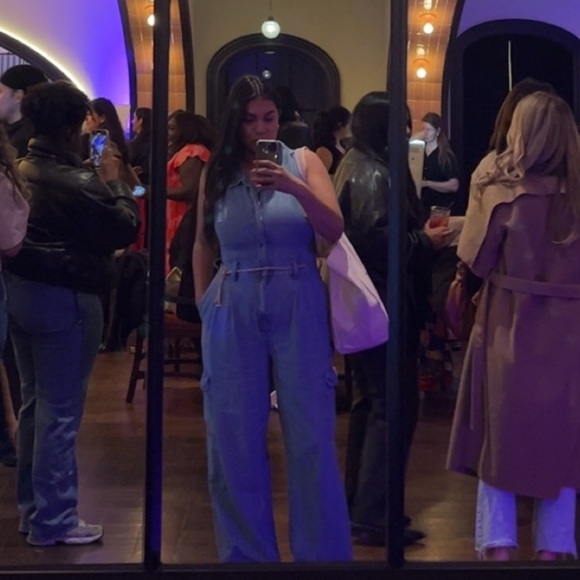 Target Denim - Women's Light Blue Denim Jumpsuit